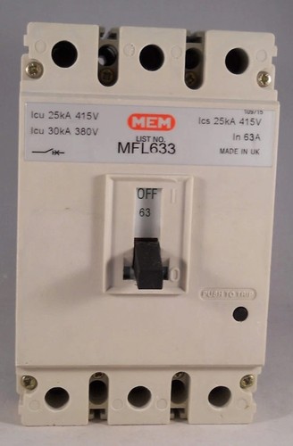 Mem mccb amp triple - 63, pole