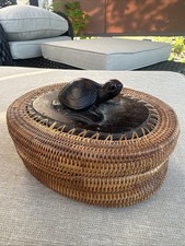VTG Oval Woven Rattan Basket