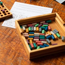 Wooden Sudoku Game with Coloured Pegs – Solo Puzzle Set for Relaxation & Fun