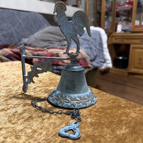 Vintage cast iron rooster door - cast,