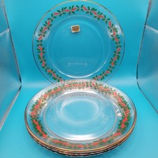 Arcoroc (4) Holly and Ribbon