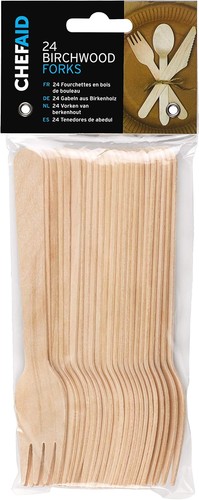 Chef aid wooden forks piece - chef,