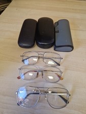 3 X Vintage Mens Glasses And Cases