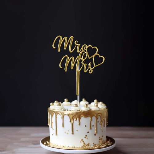 And mrs cake topper wedding - topper,