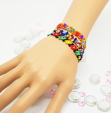 Set of 3 Colourful African bead stretch bracelets ethnic Bracelets Stretch