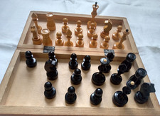 Wooden Soviet old chess table