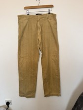 TIMBERLAND Mens Corduroy Trousers Brown Regular Straight W36 L34