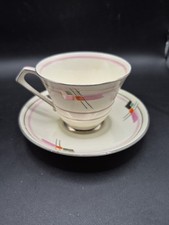 Rare Paragon Art Deco c.1935 Porcelain Cup & Saucer 