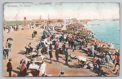 Southsea beach postcard - southsea,