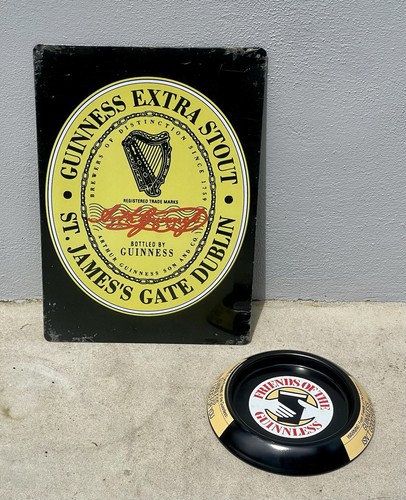 Vintage guinness ashtray 6in - 6in, &