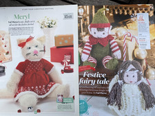 2 Christmas Toys Patterns by Val Pierce Meryl Fluffy Cat & Fairy & Elf