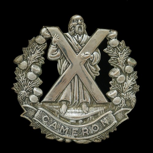 Cameron highlanders cap badge - cap,