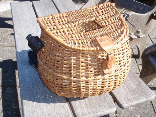 Vintage wicker fishing