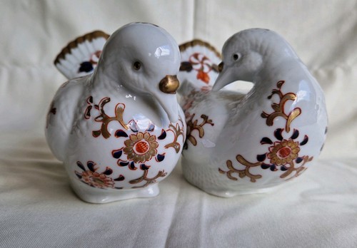 Pair porcelain turtle doves - pair,