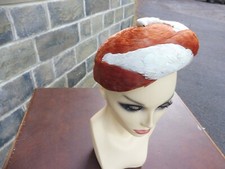 Vintage 1920's era full feather french hat swan decoration, stunning!