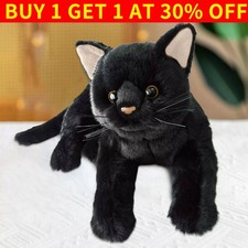 30CM Cat Plush Doll Black Cat Stuffed Animal Doll Cute Cat Doll Birthday Gift