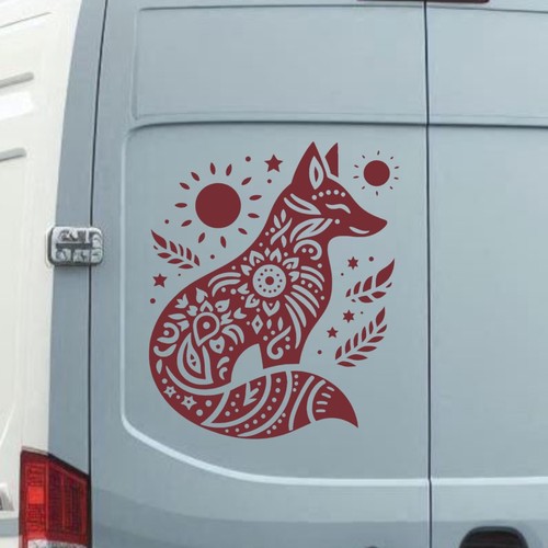 Folk art fox vinyl - folk,