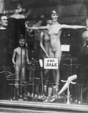 Undraped mannequins in the