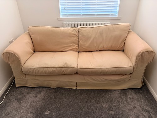Cream large seater - cream,