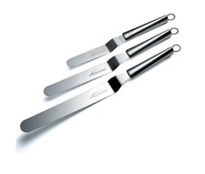 3x Tenrai Metal Icing Spatula Set Stainless Steel Cake Knife Offset Professional