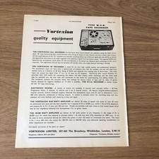 GRAM176 MAGAZINE ADVERT 11X8 VORTEXION WXB TAPE RECORDER