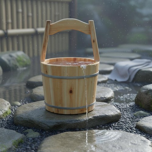 Wooden pail and - wooden,