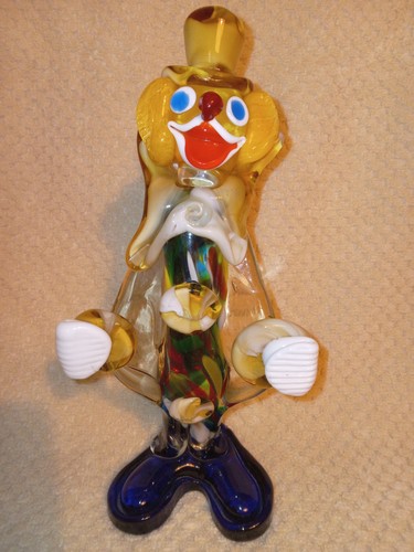 Vintage murano art glass clown - murano,