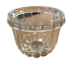 Vintage Round Glass Jelly Mould 3.75” High 5” Diameter
