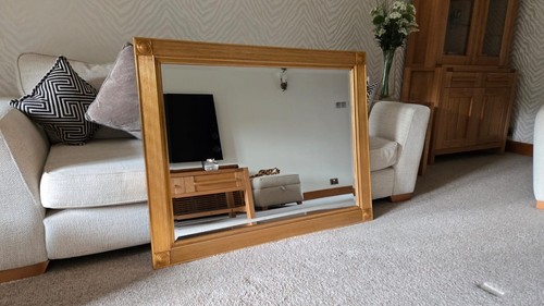 Large gold mirror with frame - large,