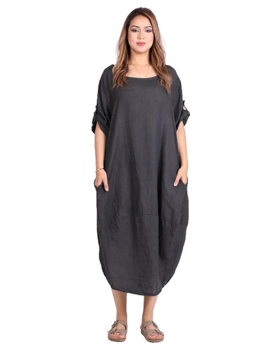 Italian lagenlook linen dress - italian,