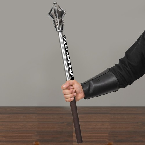 Medieval solid steel mace - solid,