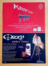 KRAFTWERK MINIMUM MAXIMUM & OZZY OSBOURNE UNDER COVER UK MAGAZINE ADVERT