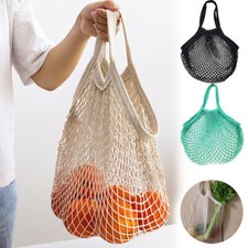 Reusable String Shopping Grocery Bag Shopper Tote Mesh Net Woven Cotton Bags