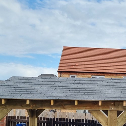 Grey roof felt tiles - felt,
