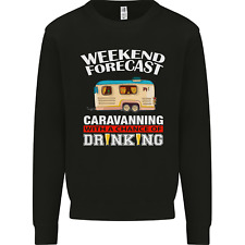 Caravan Weekend Forecast Caravanning Mens Sweatshirt Jumper