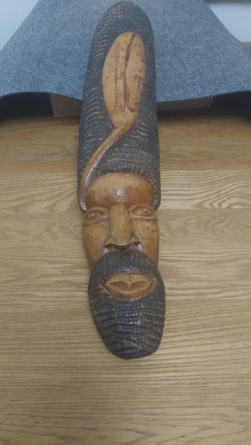 Large ethnic male wood - large, carving