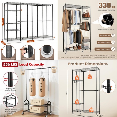 Heavy duty clothes rail load - heavy,