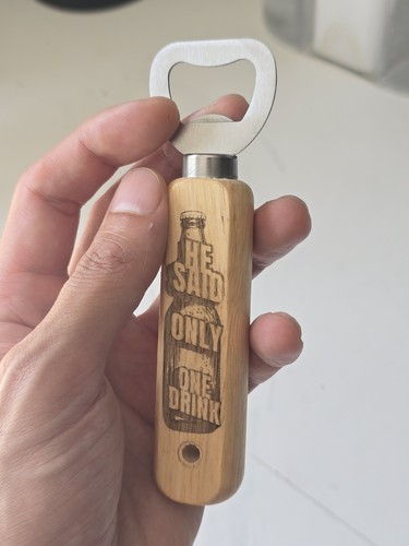 Engraved gift wooden - gift, bottle