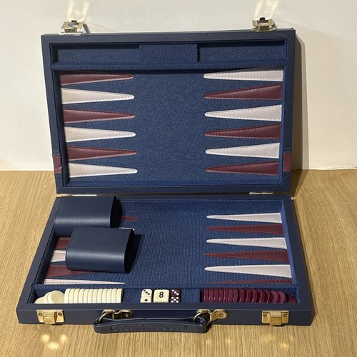 Backgammon board game set faux - backgammon,