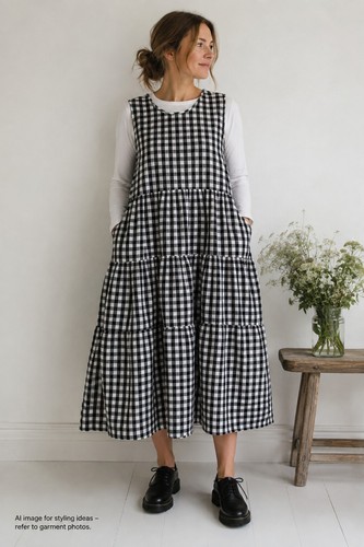 Olive clothing tiered - tiered, gingham
