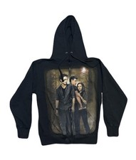 Twilight Saga Unisex Full Zip AOP New Moon Trio Fleece Hoodie Black Size Small