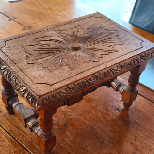 Carved wooden rectangular - rectangular, foot