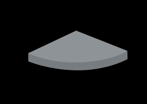 Corner display shelf - shelf, wall