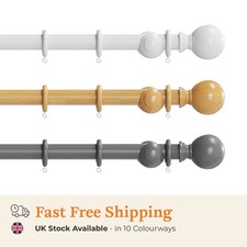 Wooden curtain pole - pole, set