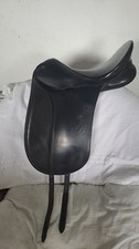 Bates 17" Black Dressage Saddle Flocked