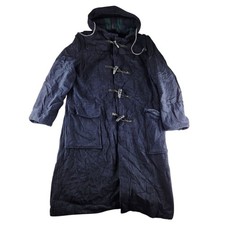 Vintage Original Montgomery Duffle Coat Womens Small Navy Wool Hooded England