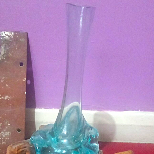 Tall clear glass bud vase - clear,