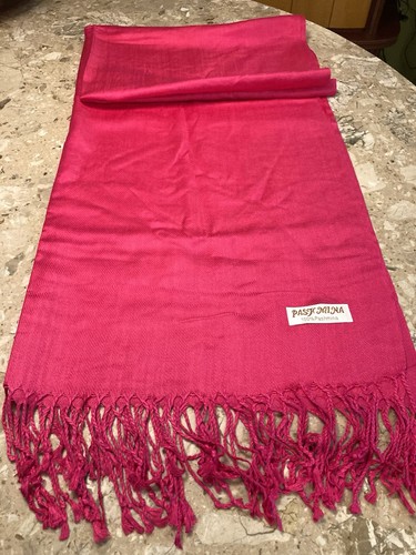 New fuschia pink pashmina - new,