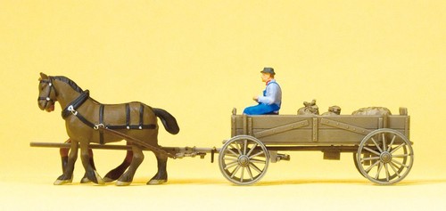 Horse drawn box wagon ho - drawn,