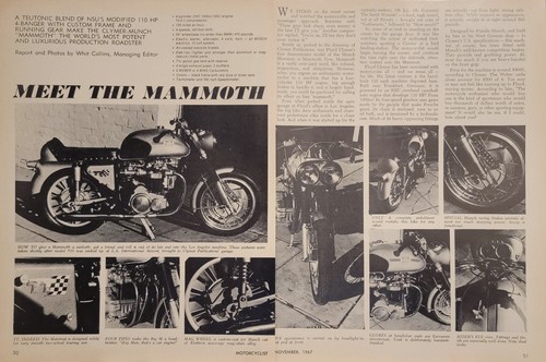 1967 mammoth 1000cc nsu - mammoth, engine